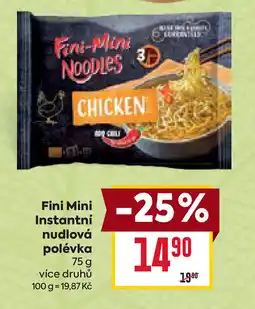 Billa Fini Mini Instantní nudlová polévka nabídka