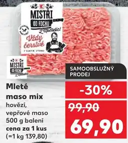 Kaufland Mleté maso mix hovězí, vepřové maso nabídka