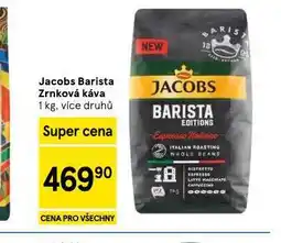 Tesco Jacobs barista zrnková káva nabídka