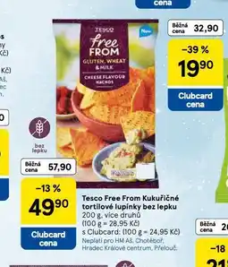 Tesco Free from kukuřičné tortillové lupínky bez lepku nabídka