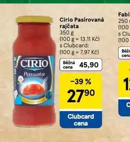 Tesco Cirio pasirovaná rajčata nabídka