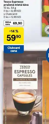 Tesco Tesco espresso pražená mletá káva nabídka