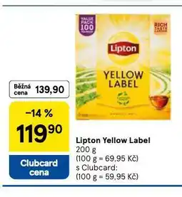 Tesco Lipton yellow label nabídka