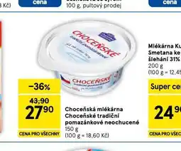 Tesco Choceňské tradiční pomazánkové nabídka