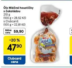 Tesco Ölz mléčné houstičky s čokoládou nabídka
