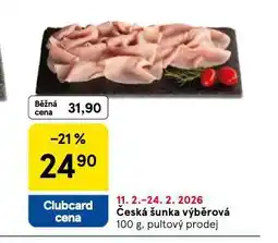 Tesco Česká šunka výběrová nabídka