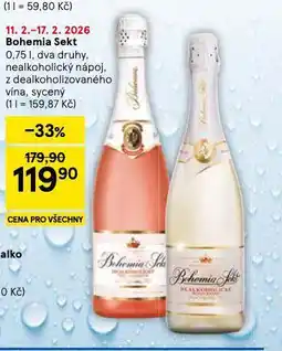 Tesco Bohemia sekt ice nealko nabídka