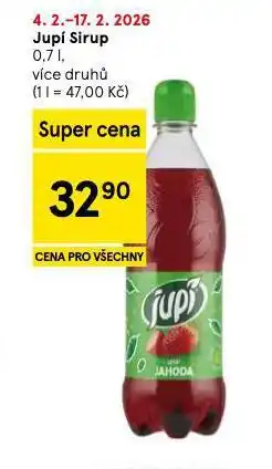 Tesco Jupí sirup nabídka