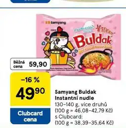 Tesco Samyang buldak instantní nudle nabídka
