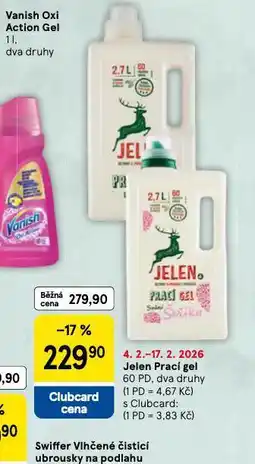 Tesco Jelen prací gel nabídka