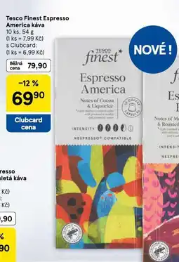 Tesco Tesco finest espresso americká káva nabídka