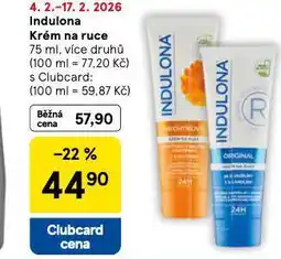 Tesco Indulona krém na ruce nabídka