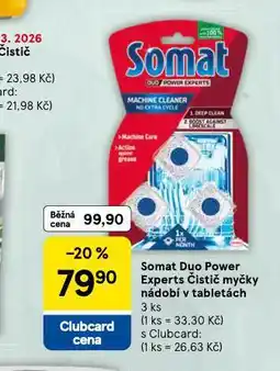 Tesco Somat duo power experts čistič myčky nabídka