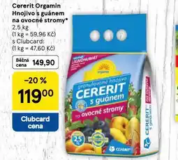 Tesco Cererit orgamin hnojiov s guánem na ovocné stromy nabídka