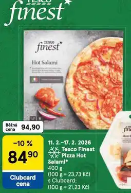 Tesco Tesco finest pizza hot salami nabídka