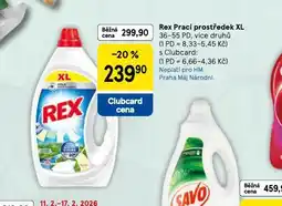 Tesco Rex prací prostředek xl nabídka