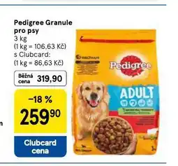 Tesco Pedigree granule pro psy nabídka