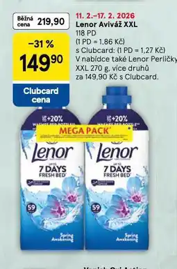 Tesco Lenor aviváž xxl nabídka
