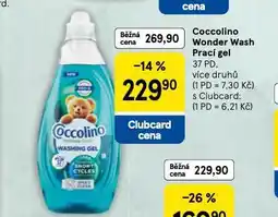 Tesco Coccolino wonder wash gel na praní nabídka