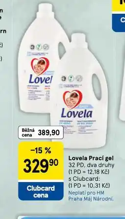 Tesco Lovela prací gel nabídka