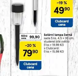 Tesco Solární lampa černá nabídka