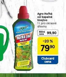 Tesco Agro hořká sůl kapalné hnojivo nabídka