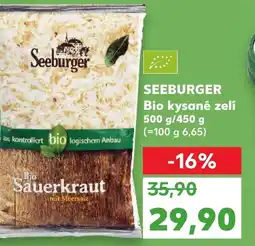 Kaufland SEEBURGER Bio kysané zelí nabídka