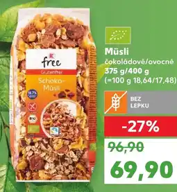 Kaufland Müsli čokoládové/ovocné nabídka