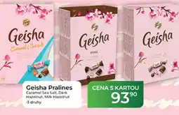 Tamda Foods Geisha Pralines Caramel Sea Salt, Dark Hazelnut, Milk Hazelnut nabídka