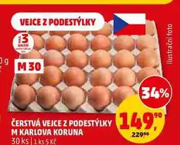 Penny Market ČERSTVÁ VEICE Z PODESTÝLKY M KARLOVA KORUNA, 30 ks nabídka