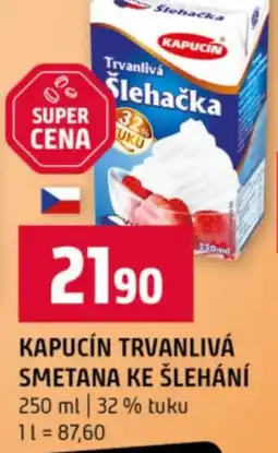 Terno Kapucín trvanlivá smetana ke šlehání nabídka