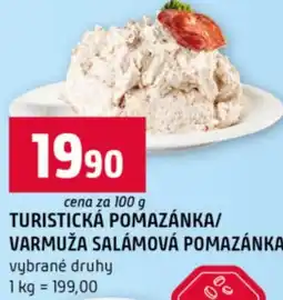 Terno Turistická pomazánka/ varmuža salámová pomazánka nabídka