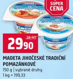 Terno Madeta jihočeské tradiční pomazánkové nabídka