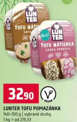 Terno Lunter tofu pomazánka nabídka