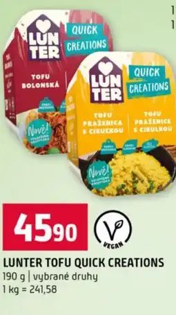 Terno Lunter tofu quick creations nabídka