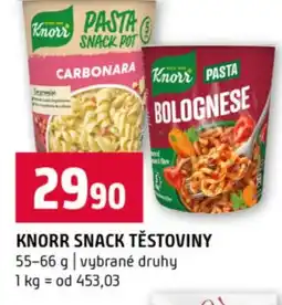 Terno Knorr snack těstoviny nabídka