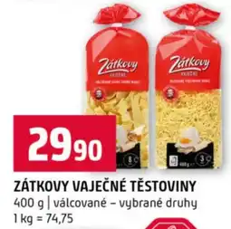 Terno Zátkovy vaječné těstoviny nabídka