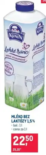 Makro Mléko bez laktózy 1,5% nabídka