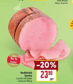 Billa Sedlácká šunka z pultu lahůdek cena za nabídka