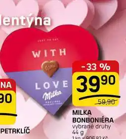 Flop MILKA BONBONIÉRA vybrané druhy nabídka