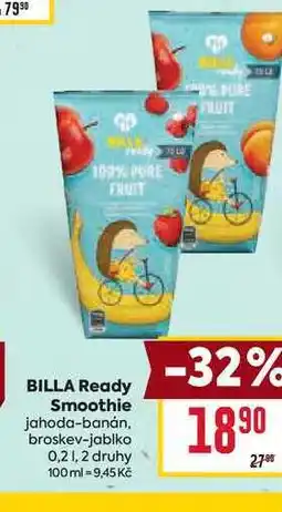 Billa BILLA Ready Smoothie jahoda-banán, broskev-jablko nabídka