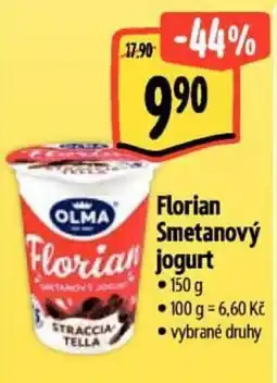 Albert Olma Florian Smetanový jogurt nabídka