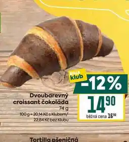 Billa Dvoubarevný croissant čokoláda nabídka