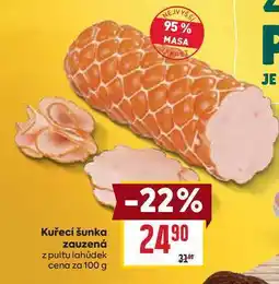 Billa Kuřecí šunka zauzená z pultu lahůdek cena za nabídka