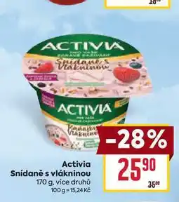 Billa Activia Snídaně s vlákninou nabídka