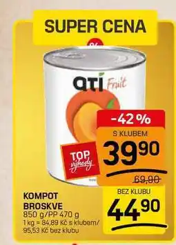 Flop KOMPOT BROSKVE 850 g/PP 470 g nabídka
