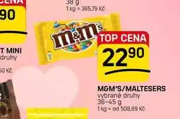 Flop M&M'S/MALTESERS vybrané druhy nabídka
