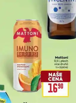 Billa Mattoni 0,51, plech nabídka