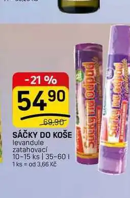 Flop SÁČKY DO KOŠE levandule zatahovací 10-15 ks nabídka