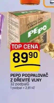 Flop PEPO PODPALOVAČ Z DŘEVITÉ VLNY 32 podpalů nabídka